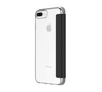 Incipio Translucent Protective NGP Folio Flip Case Cover for iPhone 6 Plus/6S Plus/7 Plus, Clear/Black