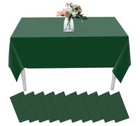 Incisite 10 Pack Disposable Tablecloths, Green Table Cloth, 137x274cm
