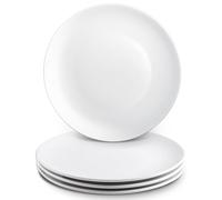 Incisite 6 PCS White Dessert Plates, 15 cm Ceramic Salad Plate, Round Appetizer Plates, Small Porcelain Serving Plate for Dessert Snack Appetizer Salad Dinner, Dishwasher Safe