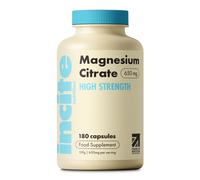 Incite Nutrition Magnesium Citrate 650 mg. High Strength and Absorption Magnesium Supplement. 180 Capsules, 6 Month Supply. Suppor