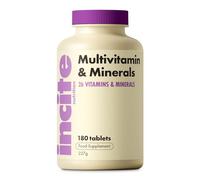 Incite Nutrition Multivitamin Tablets. 180 Vegan Tablets, 6 Month Supply. Daily Formula with 23 Vitamins & Minerals. Immune Support, Energy, Bone Health. Suitable for Vegetarians & Vegans