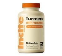 Incite Nutrition Turmeric Tablets 2000 mg. 3 Month Supply of High Strength Curcumin with Vitamin D. Antioxidant, Anti-Inflammatory, Immune System Support. Non-GMO and Suitable for Vegetarians
