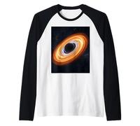 Inclined Accretion Disk Black Hole Astrophysics Concept Raglan Baseball Tee