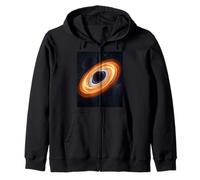 Inclined Accretion Disk Black Hole Astrophysics Concept Zip Hoodie