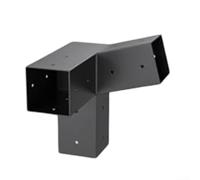 Inclined Roof Bracket Kit for Wall Mounting Includes Hardware for 10x10cm Wooden Posts Ideal for Porch and Gazebo Projects (15° Right Angle)