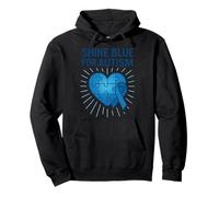 Inclusion and Kindness Shine Blue Autism Pullover Hoodie