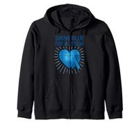 Inclusion and Kindness Shine Blue Autism Zip Hoodie