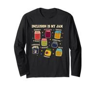 Inclusion Is My Jam Neurodiversity Kindness Empower Teacher Long Sleeve T-Shirt