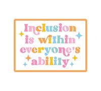Inclusion is Within Everyone's Ability Embroidered Patch Social Justice Embroidery Patches Activism Human Rights Equality Iron On Sew On Patches for Clothes Backpacks Gifts for Women Men 3x2.2 Inches