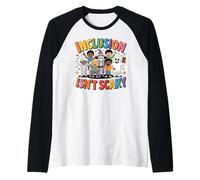 Inclusion Isn’t Scary Cute Halloween Kindness Raglan Baseball Tee