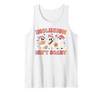 Inclusion Isn't Scary Boo Ghost Sped Teacher Halloween Tank Top