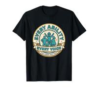 Inclusion Matters Every Ability Voice Retro Badge Design T-Shirt