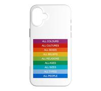 Inclusion Modern Society Cultural Diversity Love Rainbow Case for iPhone 16 Plus