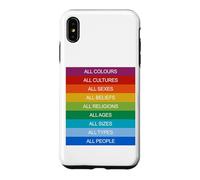 Inclusion Modern Society Cultural Diversity Love Rainbow Case for iPhone XS Max