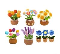 Inclusive Beginner's Crochet Flower Making Set Featuring Detailed Tutorials and All Tools Required to Start Crafting (Tulips)