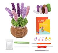 Inclusive Beginner's Crochet Flower Making Set Featuring Detailed Tutorials and All Tools Required to Start Crafting (Lavenance)