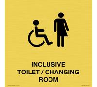 INCLUSIVE TOILET/CHANGING ROOM Sign - 200x200mm - S20