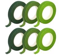 INCNMAD Florist Tape 6 Rolls 12 mm Width Floral Tape Green Flower Arranging Accessories for Bouquet Stem Wrapping Craft Projects DIY (30 yards/Roll)