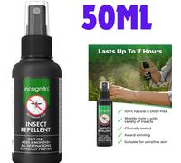 Incognito Insect Repellent Spray, 100ml - Natural DEET Free, Shields from Wide Range of Biting Insects. Clinically proven protection from Ticks & Dengue carrying mosquitoes, Organic Mosquito Repellent