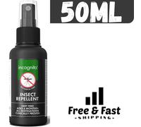 Incognito Insect Repellent Spray, 100ml - Natural DEET Free, Shields from Wide Range of Biting Insects. Clinically proven protection from Ticks & Dengue carrying mosquitoes, Organic Mosquito Repellent
