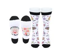 INCOK 2 Pairs Speech Therapist Gifts Socks - Everyone Deserves a Voice Speech Language Pathologist Thank You Appreciation Gifts, SLP Gift for Women, Christmas Birthday Gift
