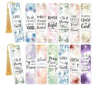 INCOK Rub on Transfers for Crafts - 24 Sheets Bible Verse Florals Double Sided UV DTF Acrylic Blank Bookmark Wraps, Be The Light Christian Quotes Bookmark Sticker Religious Aesthetic Gifts
