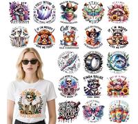 INCOK Sarcastic Quotes Iron on Transfers for T Shirts - 20 Sheets Funny DTF Transfers Ready to Press Cute Animal Iron on Decals Vinyl Design for Clothing Jacket Hat Bag DIY Costume Decorations