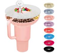 Incolumitas Stanley Accessories 30 oz Snack Tray for Stanley with Handle, Food Grade Silicone Snack Bowl for Stanley Cup Accessories with Straws Cover, Snack Bowl (Pink, 30 oz)
