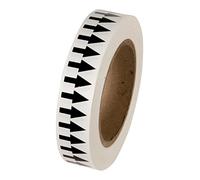 INCOM Manufacturing: PMA159 Directional Flow Arrow Pipe Identification Vinyl Marking Adhesive Tape, 1 inch x 108 ft., Black/White