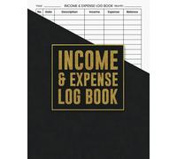 Income And Expense Log Book: Simple Income Expense For Small Businesses, Cash In Out Tracking Ledger Book, Passive Money Management Tracker, Self ... Cash Book, Revenue/ Profits Writing Notebook