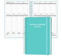 Income & Expense Log Book - Income and Expense Ledger Book for Small Business, Accounting Bookkeeping Tracking Ledger Log Book for Woman and Man, 5.8" x 8.3", Teal