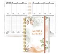 Income & Expense Tracker - Income and Expense Ledger Book for Small Business, Accounting Bookkeeping Tracking Ledger Log Book for Woman and Man, 5.8" x 8.3", Rose Leaf