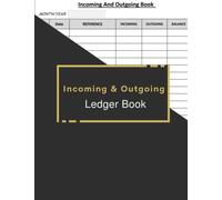 Incoming And Outgoing Ledger For Small Business: Large Simple Accounting Ledger Book for Bookkeeping and Small Business | Cash Book Accounts ... Record and Keep Track of Income & Expenses.