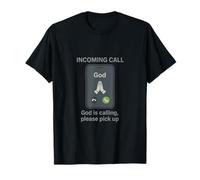 Incoming Call God is Calling Religious Phone UI Design T-Shirt