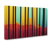 Incomparable Abstract Forest Canvas Wall Art Print Ready to Hang, Framed Picture for Living Room Bedroom Home Office Décor, 30x20 Inch (76x50 cm)