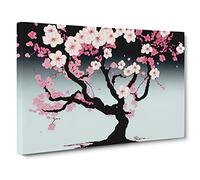 Incomparable Cherry Blossom Tree Canvas Wall Art Print Ready to Hang, Framed Picture for Living Room Bedroom Home Office Décor, 30x20 Inch (76x50 cm)