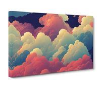 Incomparable Clouds Canvas Wall Art Print Ready to Hang, Framed Picture for Living Room Bedroom Home Office Décor, 30x20 Inch (76x50 cm)