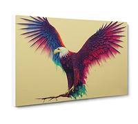 Incomparable Eagle Bird Abstract Canvas Wall Art Print Ready to Hang, Framed Picture for Living Room Bedroom Home Office Décor, 30x20 Inch (76x50 cm)