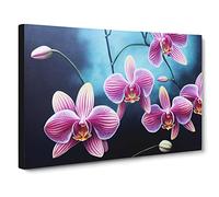 Incomparable Orchid Flowers Canvas Wall Art Print Ready to Hang, Framed Picture for Living Room Bedroom Home Office Décor, 30x20 Inch (76x50 cm)