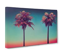 Incomparable Palm Trees Canvas Wall Art Print Ready to Hang, Framed Picture for Living Room Bedroom Home Office Décor, 30x20 Inch (76x50 cm)