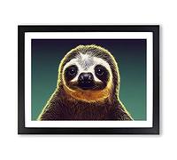 Inconceivable Sloth Framed Print | A4 Black Framed Wall Art | Ready to Hang | Modern Nature Picture | Living Room Bedroom Lounge Office