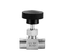 Incontesta 1/4 Inch Stainless Steel Straight Needle Valve with BSPP Female Thread for High Pressure Water Gas Oil Fuel Transmission Control (1/4 inch)