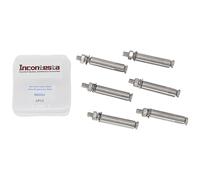 Incontesta 6 Pcs M6 x 60mm 304 Stainless Steel Hex Expansion Bolt, Eyebolt Fastener Wall Concrete Brick Expansion Screw Closed Hook Anchor Bolt