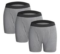 Incontinence Briefs for Men, Adult Diapers, Boxer Briefs, Men's Ultra-Absorbent Incontinence Boxer Panties Washable Reusable Cotton Breathable Panties Mens Incontinence Pants A,XL
