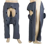 Incontinence Care Trousers, Easy On/Off Pants, Heathy Cotton Care Clothes for Elderly & Disabled,XL