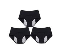 Incontinence Period Pants for Women Everdries Leakproof Ladies Underwear High Waisted 3Pcs (3Pcs Black, 3XL)