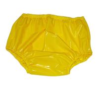 Incontinence Plastic Pants for Adult Diapers with Odor Control Incontinence Pull-on Plastic Briefs PVC Waterproof Washable and Reusable Provide Additional Protection,L,Yellow
