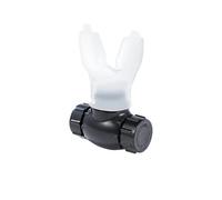 Increases Vital Capacity Mouthpiece Muscle Respirator Durable Fitness Exerciser、Portable、Double Head Adjustable Breath(White)