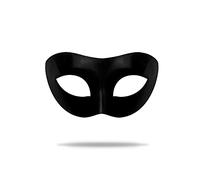 IncreDecor Masquerade Mask For Men, Mardi Gras Mask Halloween Venetian, Mens Black Faux Leather Design (Gentle Man)