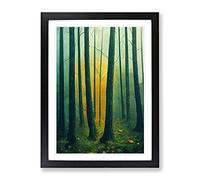 Incredible Forest Framed Print | A4 Black Framed Wall Art | Ready to Hang | Modern Landscape Picture | Living Room Bedroom Lounge Office